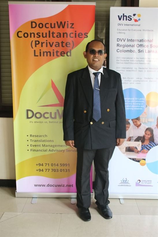 DocuWiz Director Janitha Thalagodage at a DocuWiz event